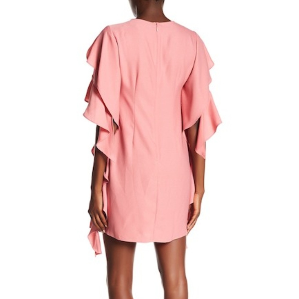 Nicole Miller Pink Ruffle Sleeve Dress - Picture 2 of 3